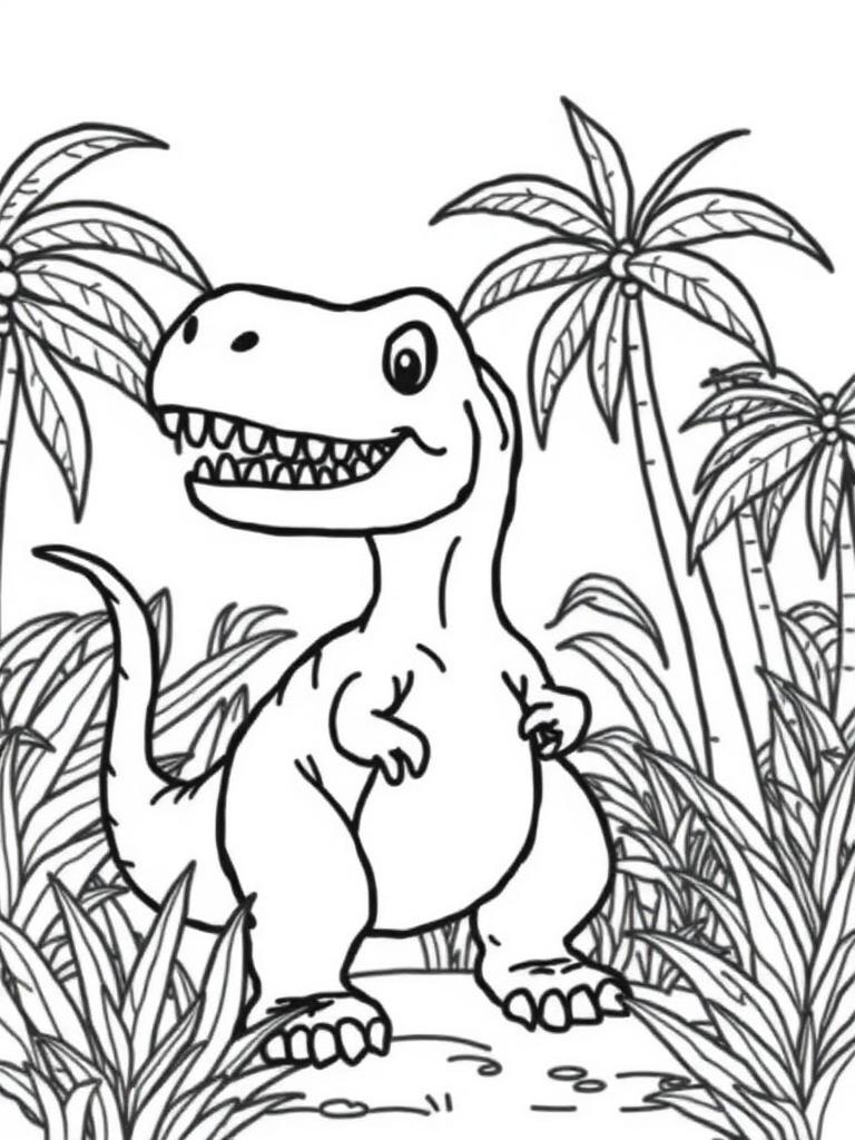 Dinosaur Adventures coloring book example